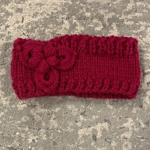 Knitted Headband with Flower
